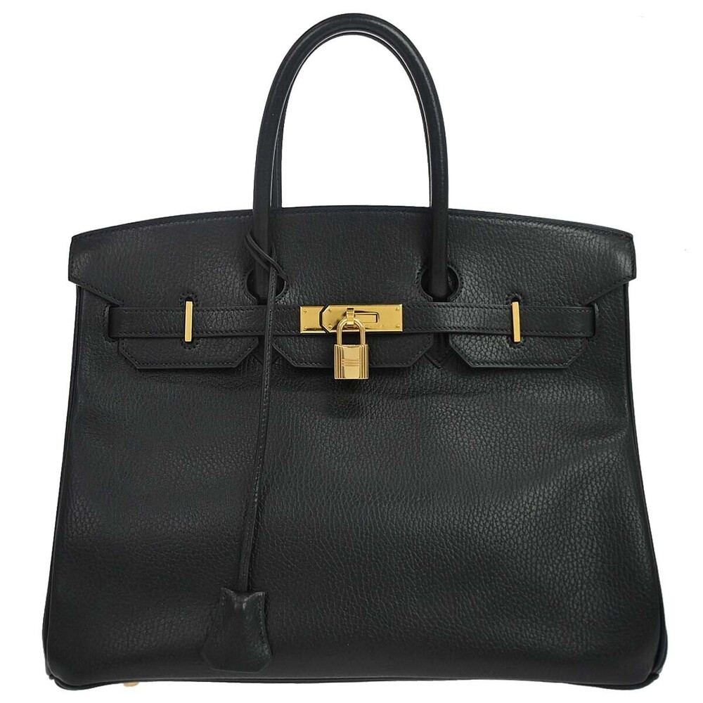 Hermes Birkin Black Ardennes with Gold Hardware 35